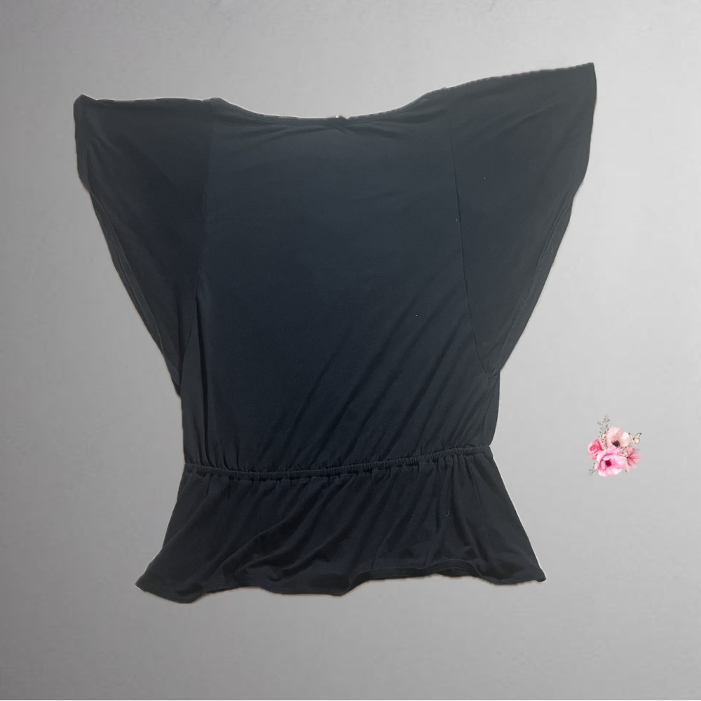 Old Navy Black Ruffle Shirt